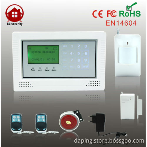 CE/ROHS certification Smart touch keypad screen GSM intelligent Alarm System with Door Sensor